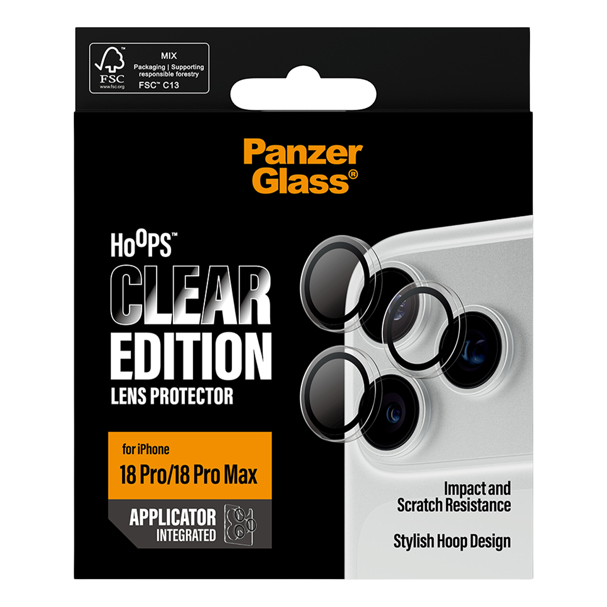 Φακοί Προστασίας Κάμερας με Πλαίσιο PANZERGLASS Hoops Clear Edition για iPhone 18 Pro/ 18 Pro Max - 5