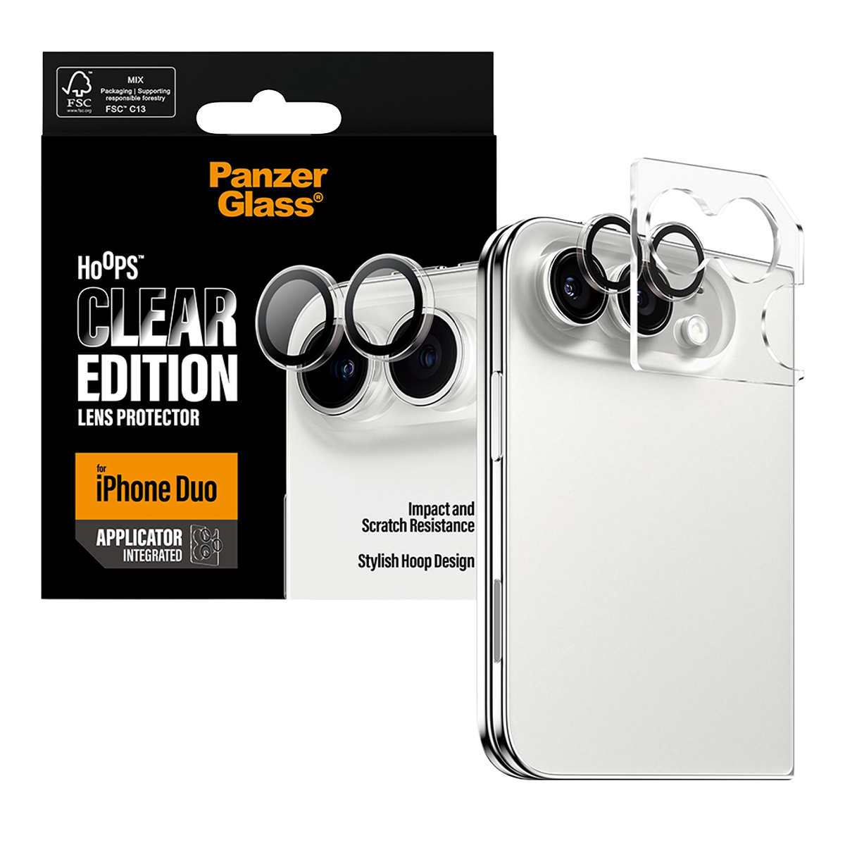 Φακοί Προστασίας Κάμερας με Πλαίσιο PANZERGLASS Hoops Clear Edition για iPhone Duo - 3