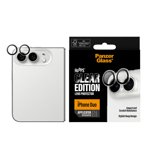 Φακοί Προστασίας Κάμερας με Πλαίσιο PANZERGLASS Hoops Clear Edition για iPhone Duo