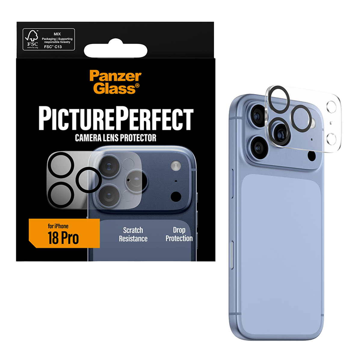 Γυαλί Προστασίας Κάμερας PANZERGLASS Picture Perfect για iPhone 18 Pro - 3