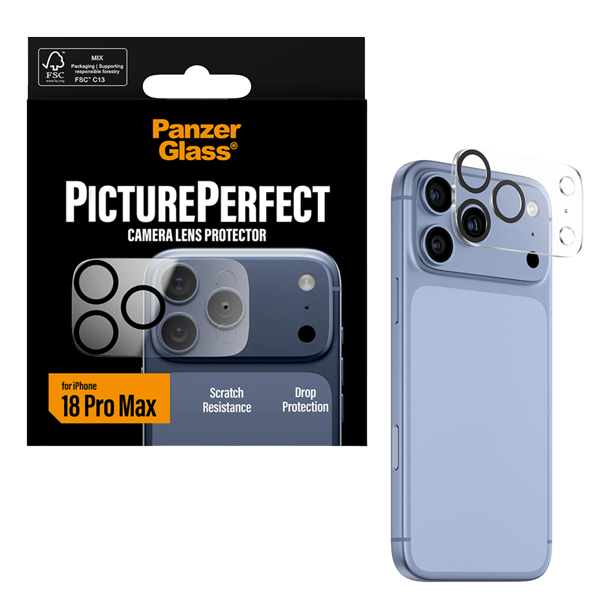Γυαλί Προστασίας Κάμερας PANZERGLASS Picture Perfect για iPhone 18 Pro Max - 3