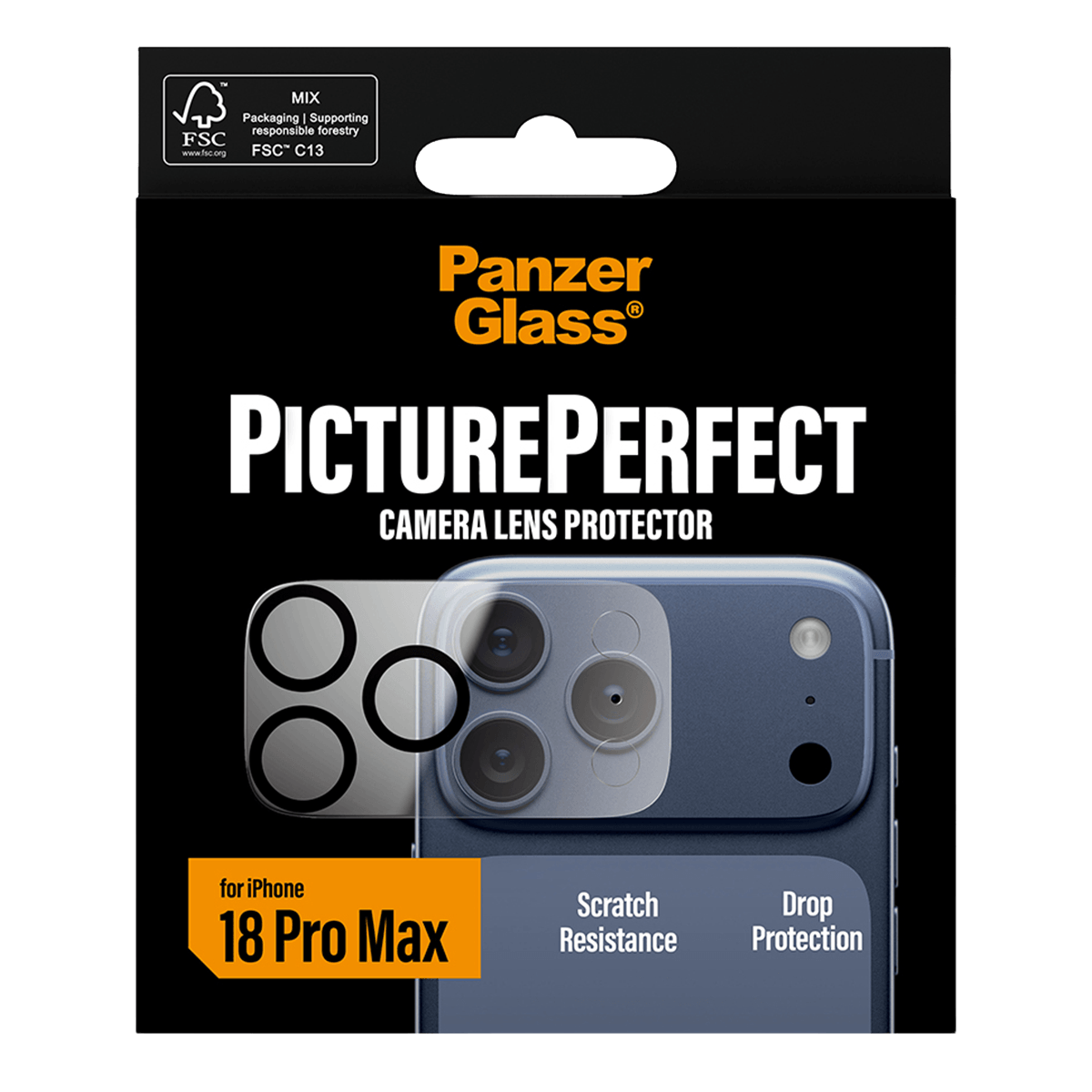 Γυαλί Προστασίας Κάμερας PANZERGLASS Picture Perfect για iPhone 18 Pro Max - 5