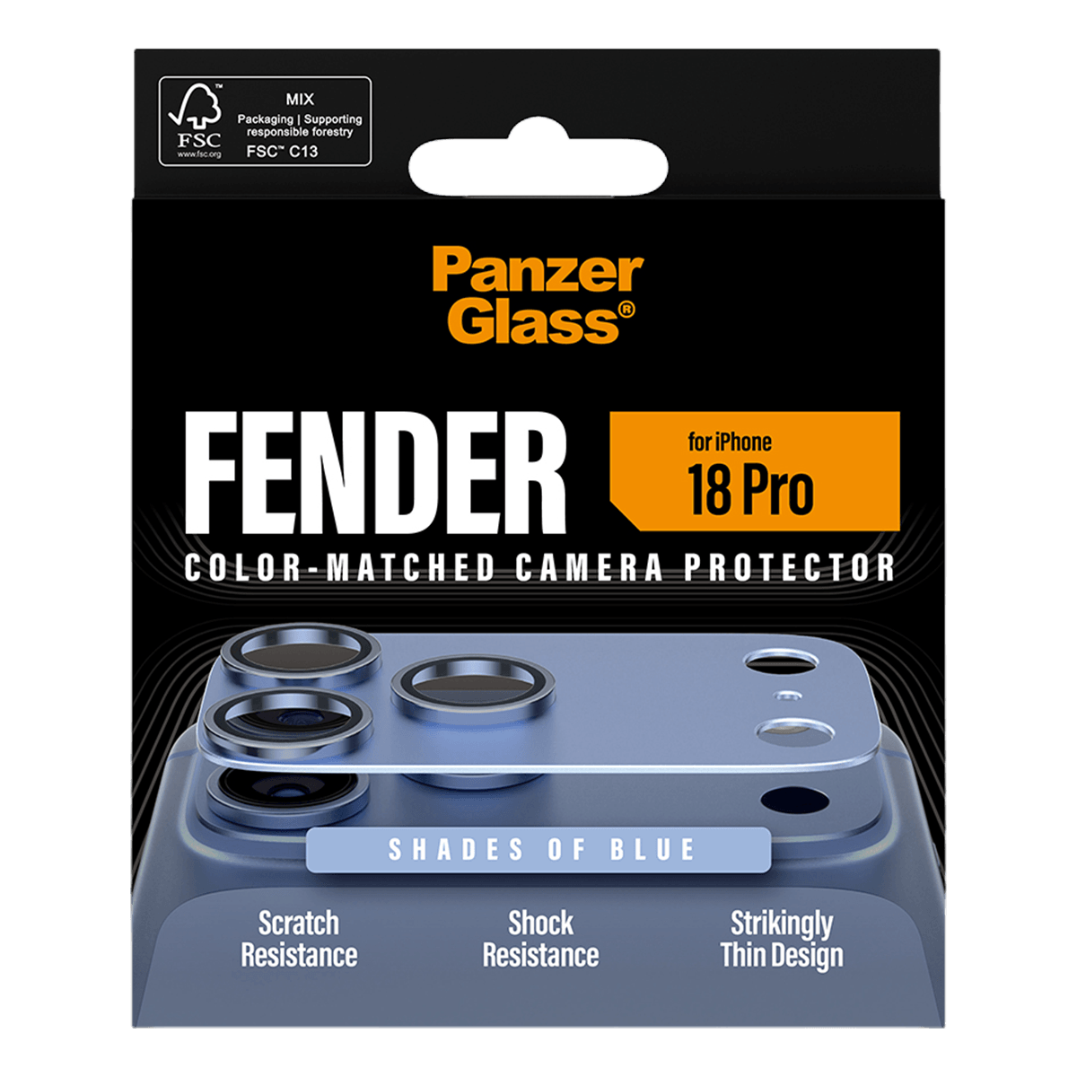 Προστατευτικό Κάμερας PANZERGLASS Fender για iPhone 18 Pro Blue - 5
