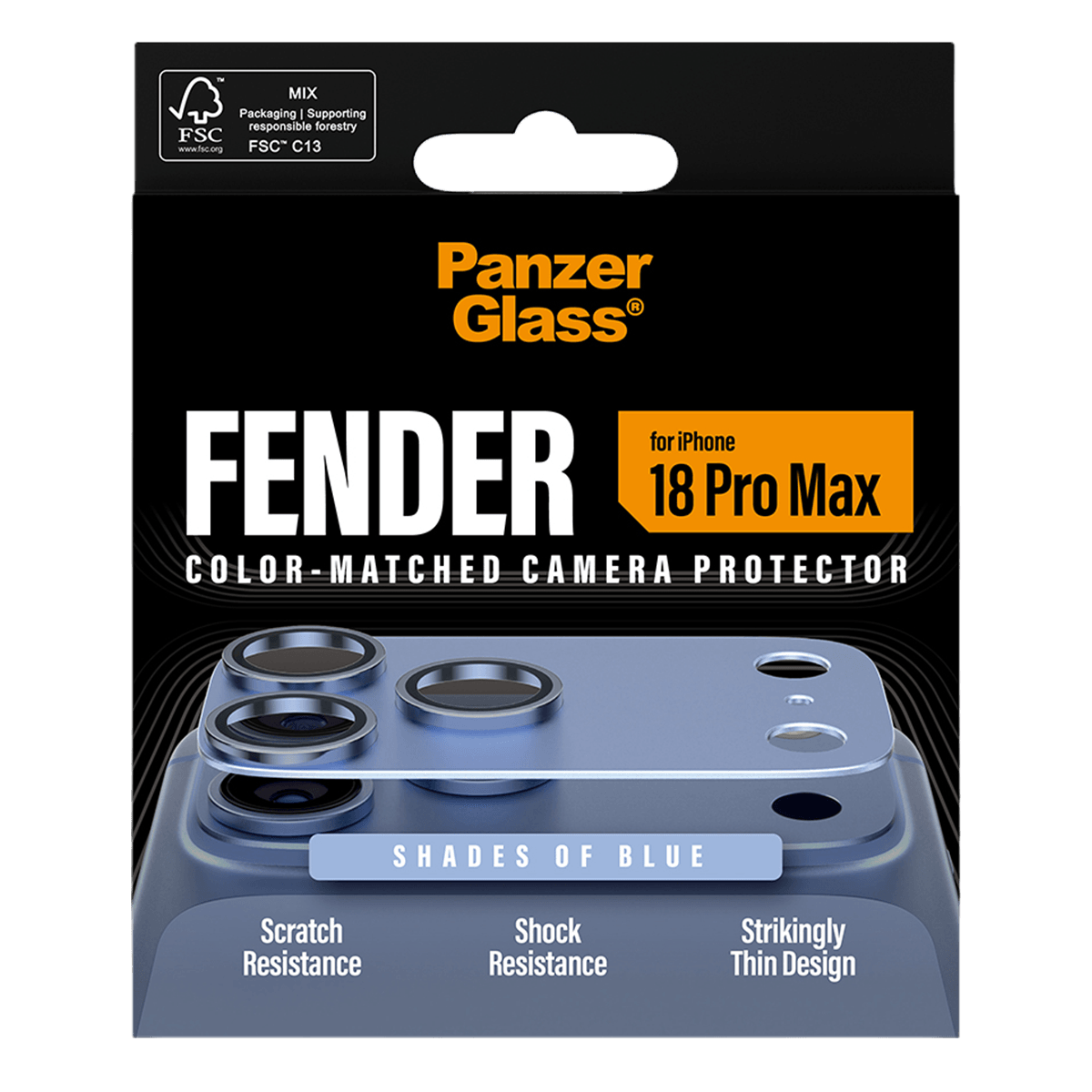Προστατευτικό Κάμερας PANZERGLASS Fender για iPhone 18 Pro Max Blue - 5