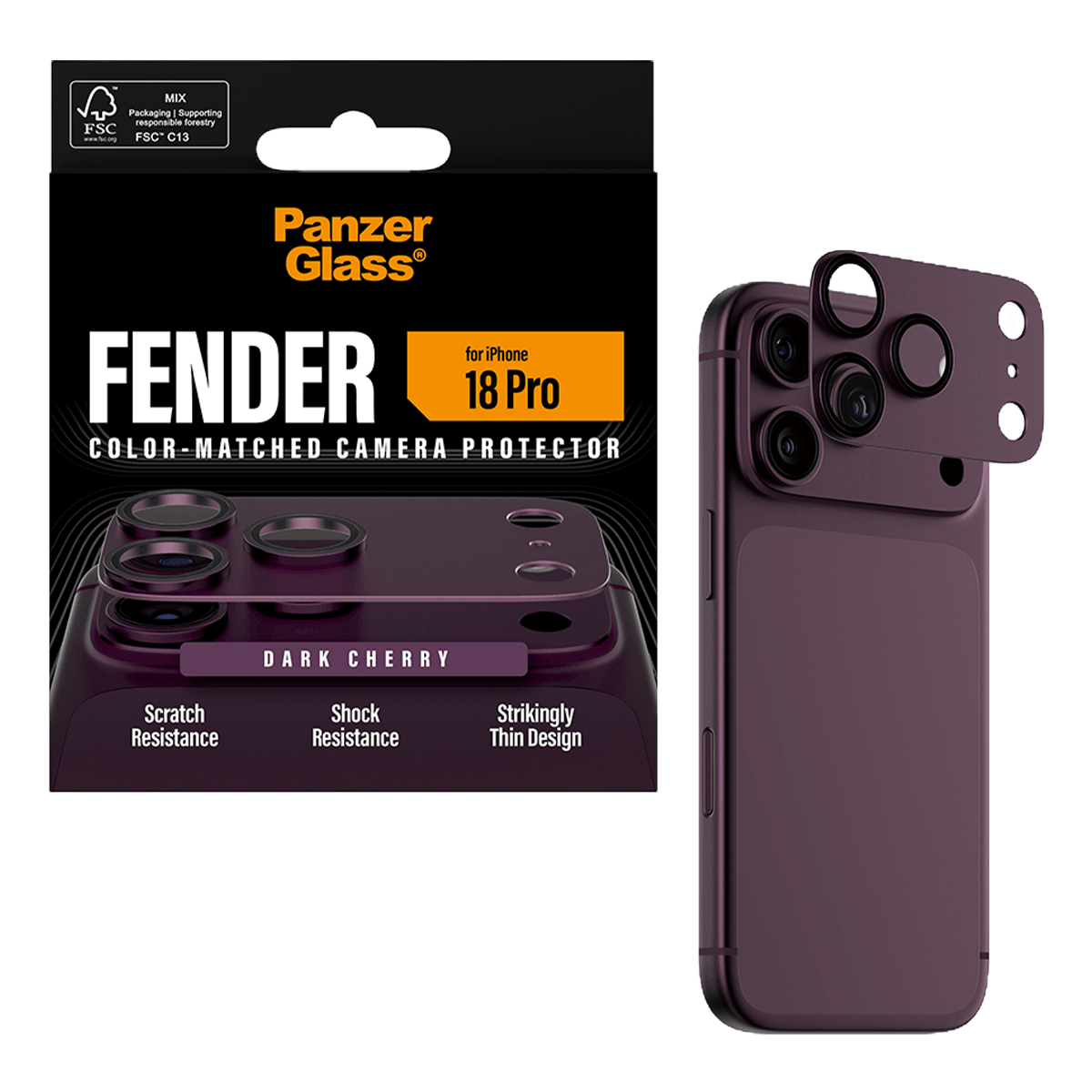 Προστατευτικό Κάμερας PANZERGLASS Fender για iPhone 18 Pro Purple - 3