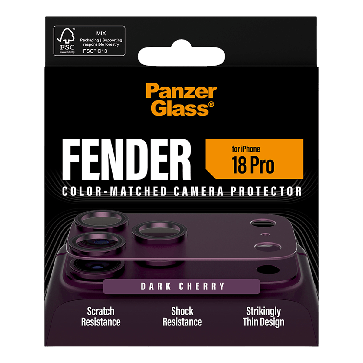 Προστατευτικό Κάμερας PANZERGLASS Fender για iPhone 18 Pro Purple - 5