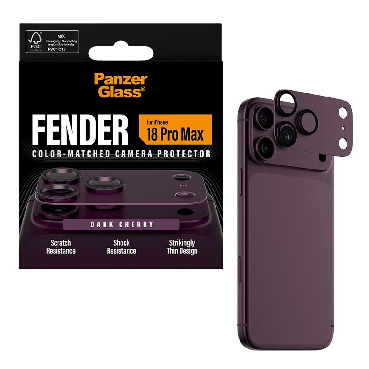 Προστατευτικό Κάμερας PANZERGLASS Fender για iPhone 18 Pro Max Purple - 3
