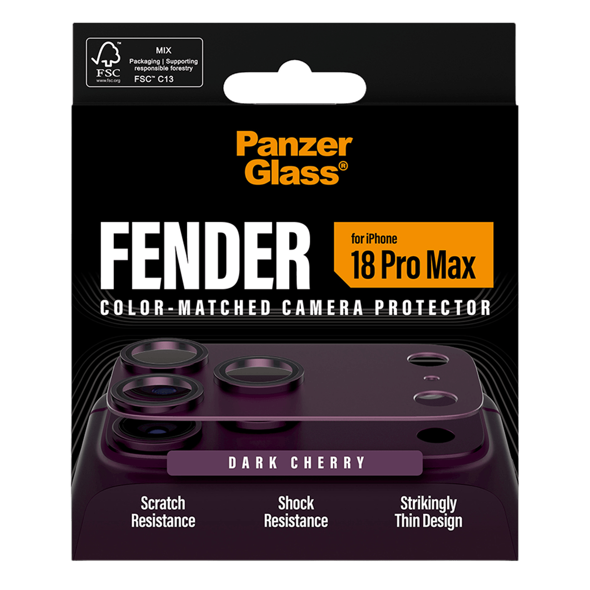Προστατευτικό Κάμερας PANZERGLASS Fender για iPhone 18 Pro Max Purple - 5