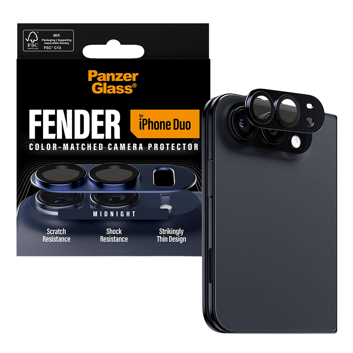 Προστατευτικό Κάμερας PANZERGLASS Fender για iPhone Duo Blue - 3