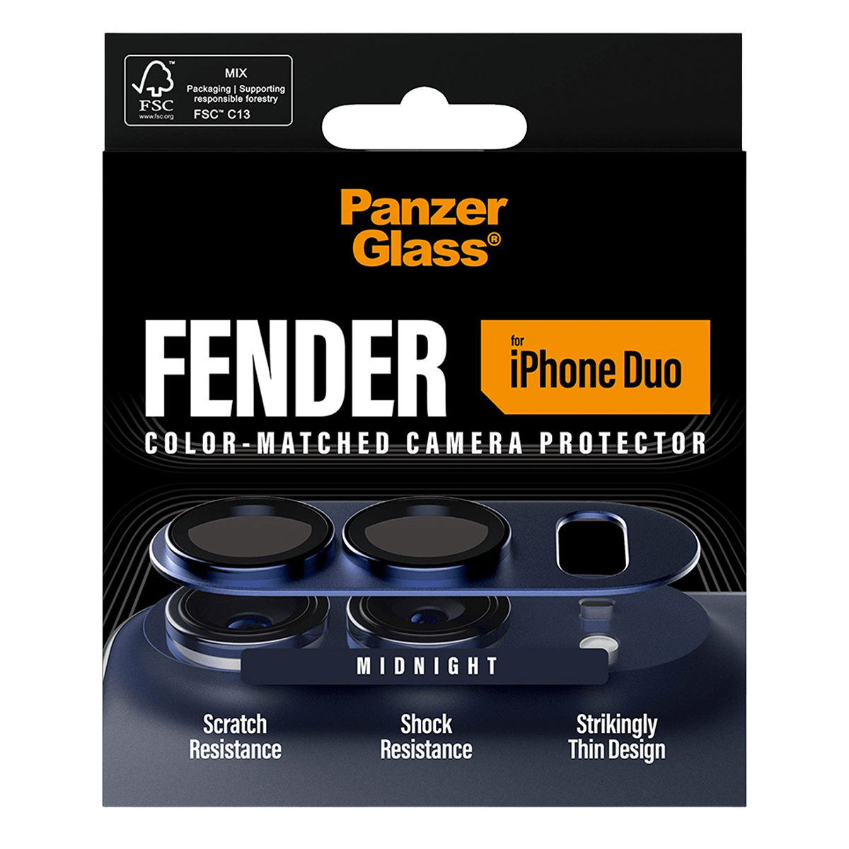 Προστατευτικό Κάμερας PANZERGLASS Fender για iPhone Duo Blue - 5