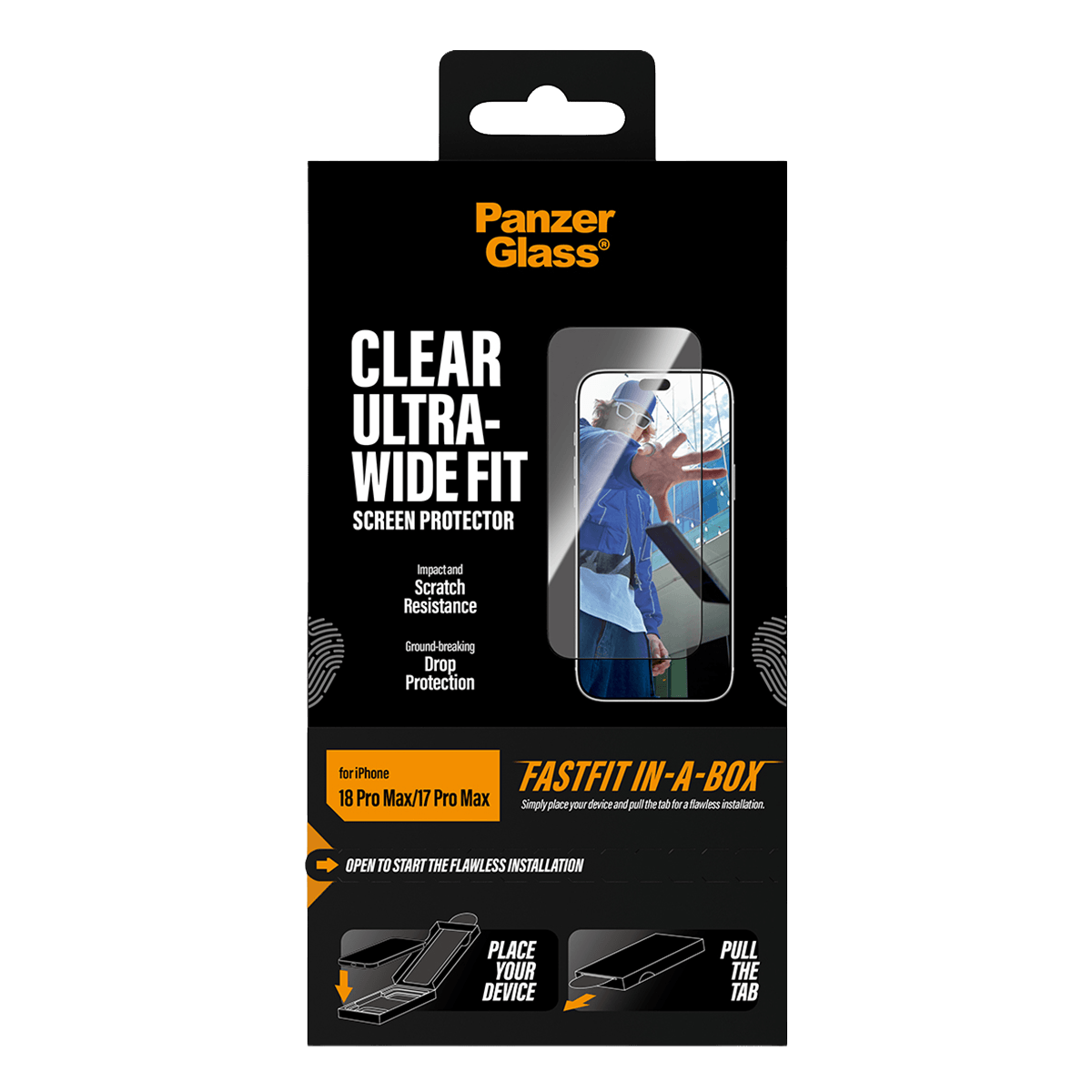 Γυαλί Προστασίας Οθόνης PANZERGLASS Ultra - Wide Fit Privacy για iPhone 18 Pro/ 17 Pro - 5