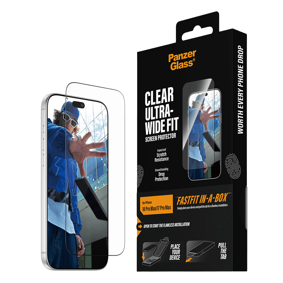 Γυαλί Προστασίας Οθόνης PANZERGLASS Ultra - Wide Fit Privacy για iPhone 18 Pro Max/ 17 Pro Max - 2