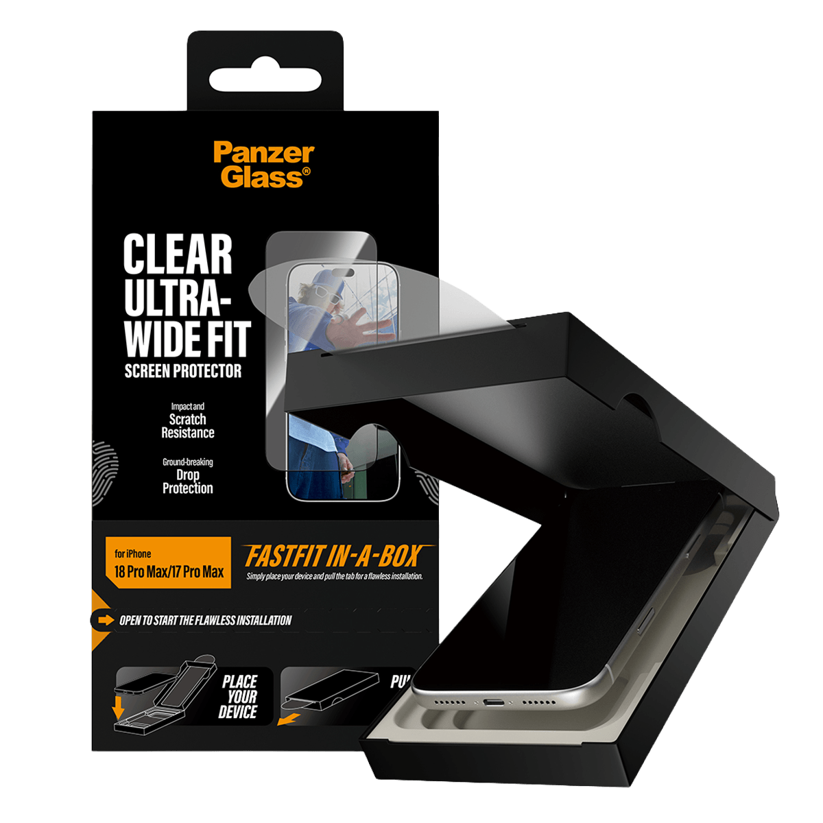 Γυαλί Προστασίας Οθόνης PANZERGLASS Ultra - Wide Fit Privacy για iPhone 18 Pro Max/ 17 Pro Max - 4