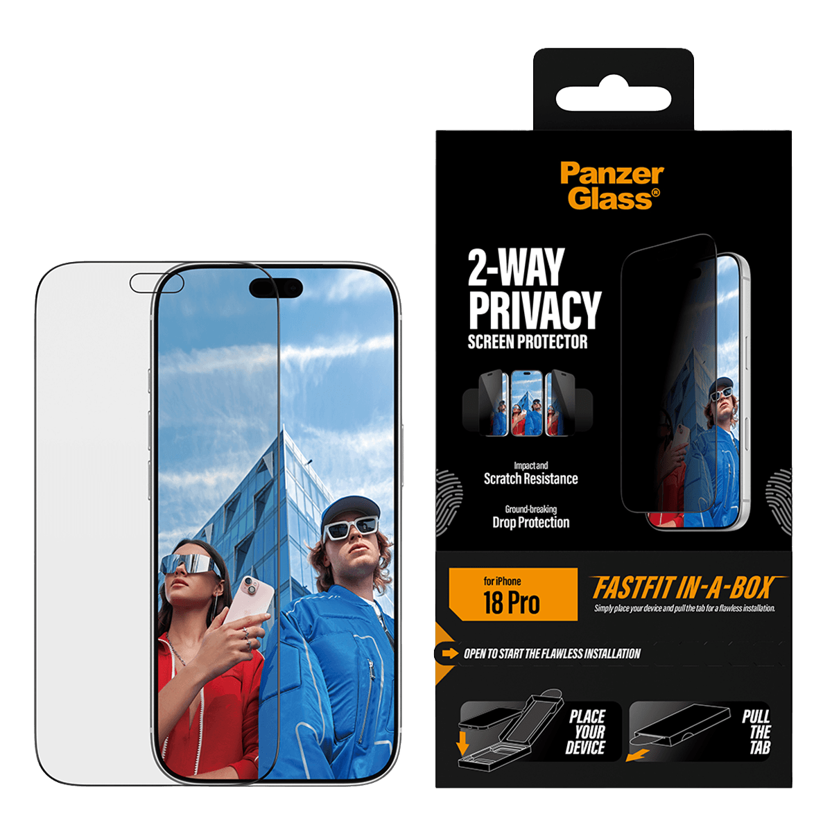 Γυαλί Προστασίας Οθόνης PANZERGLASS Ultra - Wide Fit Privacy για iPhone 18 Pro