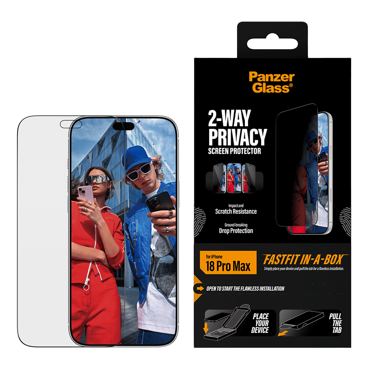 Γυαλί Προστασίας Οθόνης PANZERGLASS Ultra - Wide Fit Privacy για iPhone 18 Pro Max