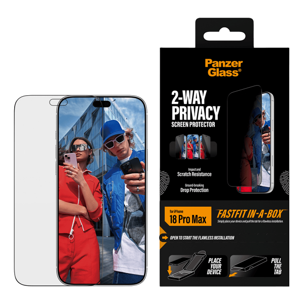 Γυαλί Προστασίας Οθόνης PANZERGLASS Ultra - Wide Fit Privacy για iPhone 18 Pro Max