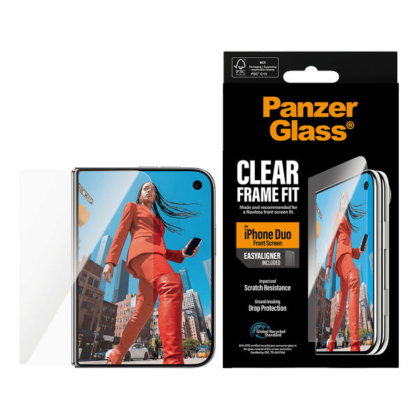 Γυαλί Προστασίας Οθόνης PANZERGLASS Clear Frame It για iPhone Duo