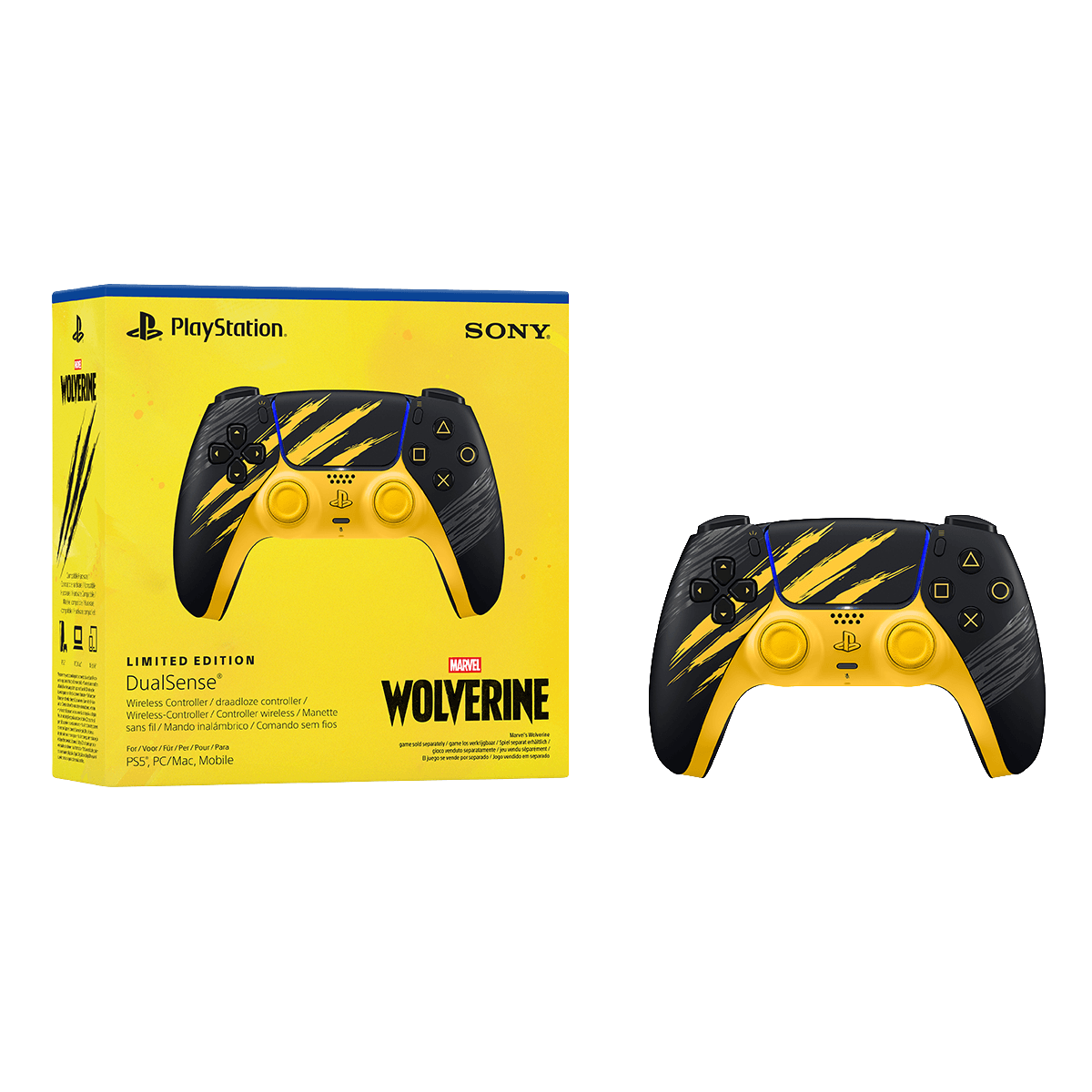 Ασύρματο Χειριστήριο SONY DualSense Wolverine Battle Yellow Limited Edition - 5