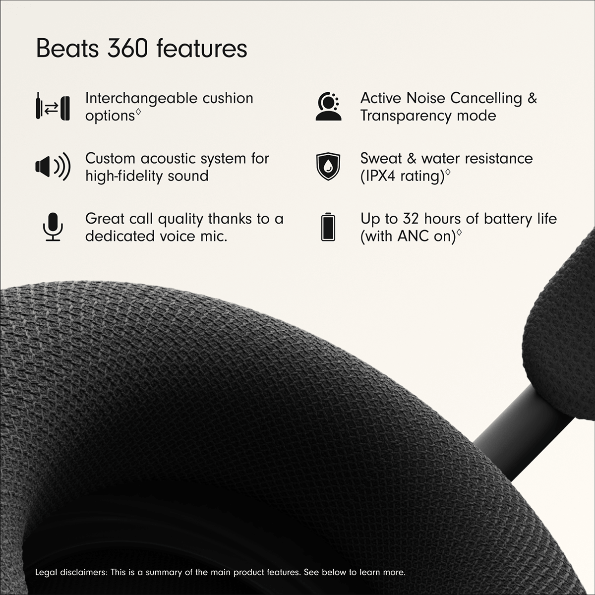 Bluetooth Headphones BEATS 360 Black - 2