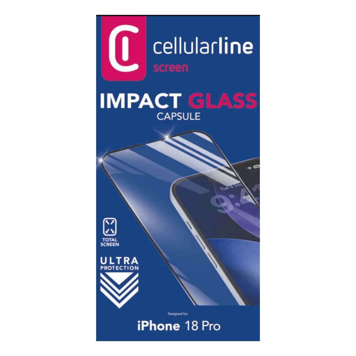 Γυαλί Προστασίας Οθόνης CELLULAR LINE Impact Glass Capsule για iPhone 18 Pro - 2