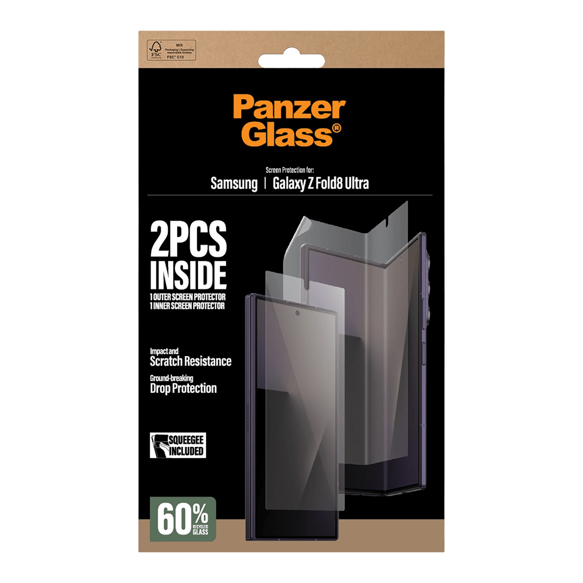Γυαλί Προστασίας Οθόνης PANZERGLASS  Classic Fit για SAMSUNG Galaxy Z Fold 8 Ultra (2 τμχ) - 4