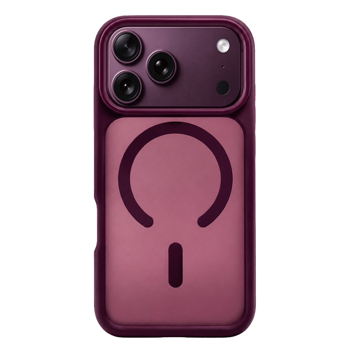 Θήκη Σιλικόνης COSY Frosted Skin Feel με MagSafe για iPhone 18 Pro Matte Cherry Red