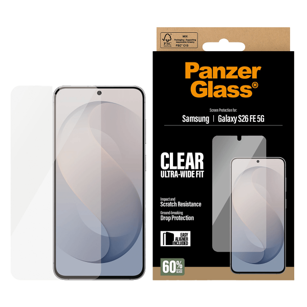 Γυαλί Προστασίας Οθόνης PANZERGLASS Ultra-Wide Fit για SAMSUNG Galaxy S26 FE