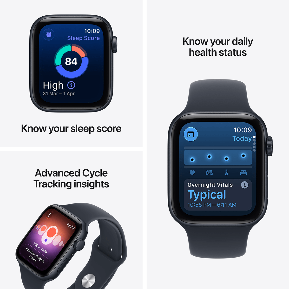 APPLE Watch SE 3 GPS 40mm Starlight Aluminium Case with Sand Sport Band Small/ Medium Smartwatch - 3