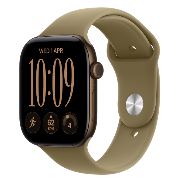APPLE Watch Series 12 GPS + Cellular 46mm Dark Bronze Aluminium Case with Olive Sport Band Small/Medium Smartwatch