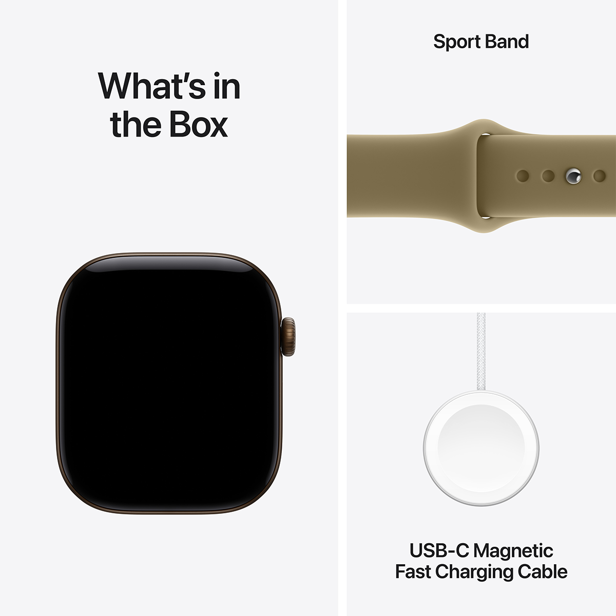 APPLE Watch Series 12 GPS + Cellular 46mm Dark Bronze Aluminium Case with Olive Sport Band Medium/Large Smartwatch - 6