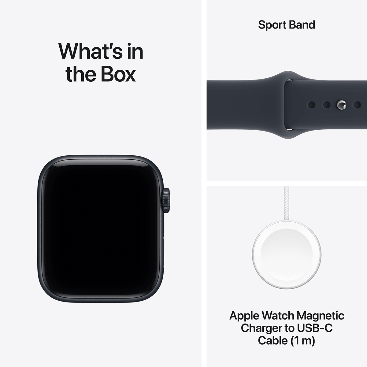 APPLE Watch SE 3 GPS + Cellular 40mm Midnight Aluminium Case with Navy Blue Sport Band Medium/Large Smartwatch - 6