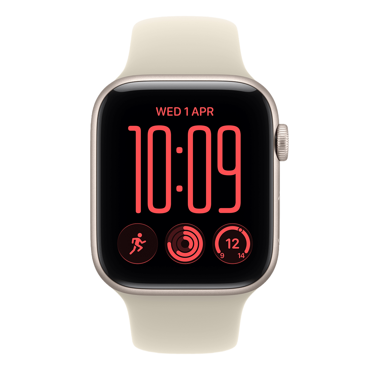APPLE Watch SE 3 GPS + Cellular 44mm Starlight Aluminium Case with Sand Sport Band Small/ Medium Smartwatch - 2