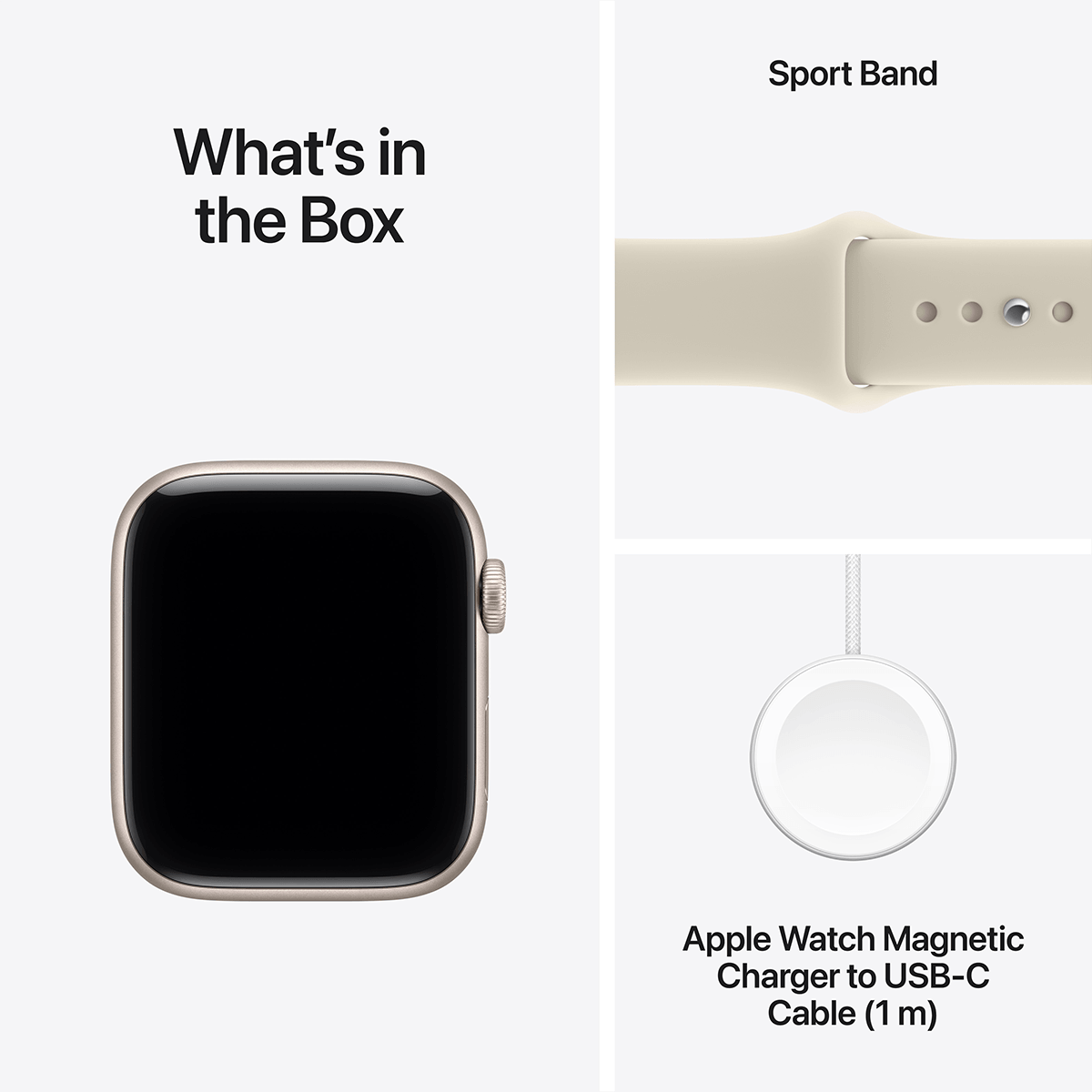 APPLE Watch SE 3 GPS + Cellular 44mm Starlight Aluminium Case with Sand Sport Band Small/ Medium Smartwatch - 6