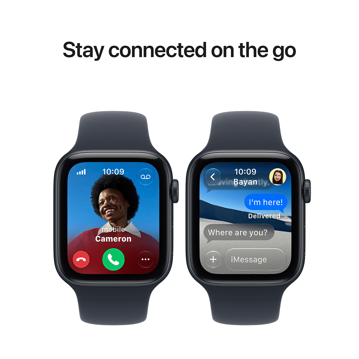 APPLE Watch SE 3 GPS + Cellular 44mm Midnight Aluminium Case with Navy Blue Sport Band Small/ Medium Smartwatch - 5