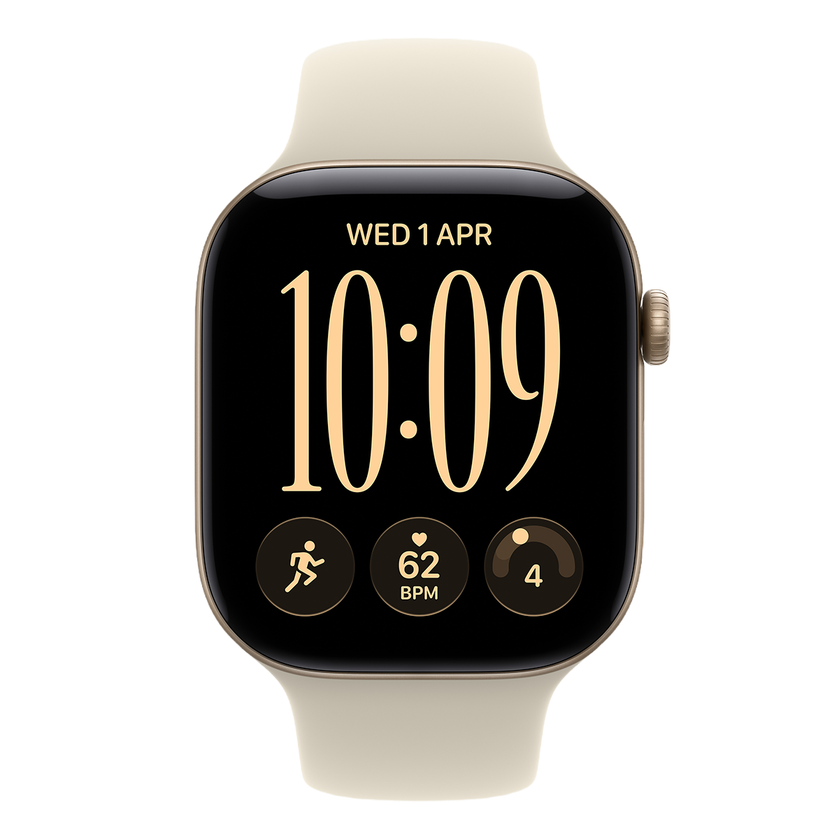 APPLE Watch Series 12 GPS 46mm Light Gold Aluminium Case with Sand Sport Band Medium/Large Smartwatch - 2