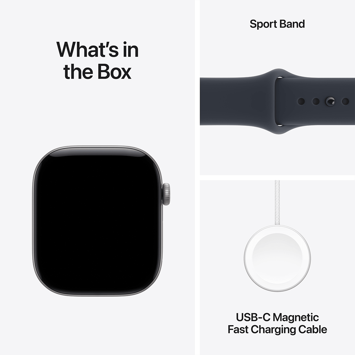 APPLE Watch Series 12 GPS + Cellular 42mm Space Grey Aluminium Case with Navy Blue Sport Band Small/ Medium Smartwatch - 6