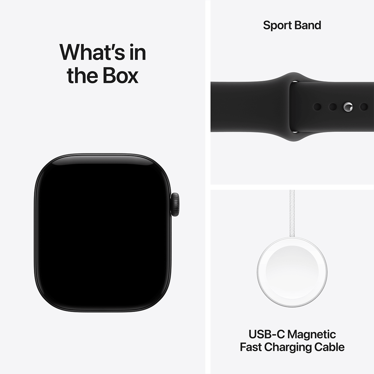APPLE Watch Series 12 GPS + Cellular 42mm Black Aluminium Case with Black Sport Band Small/Medium Smartwatch - 6