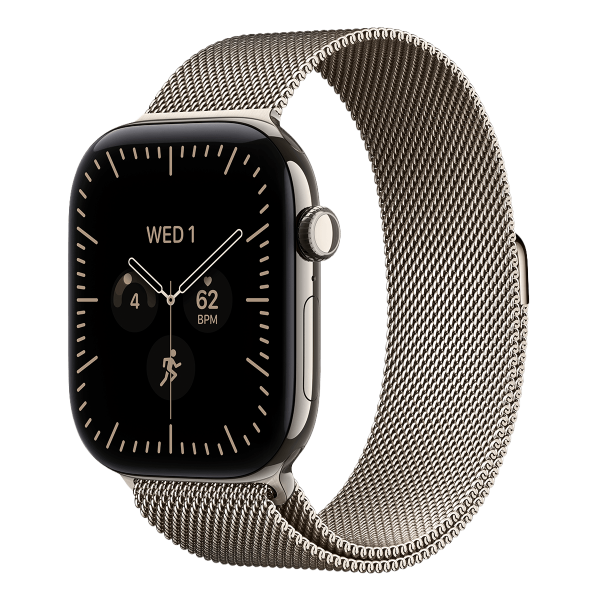 APPLE Watch Series 12 GPS + Cellular 42mm Natural Titanium Case with Natural Milanese Loop Smartwatch