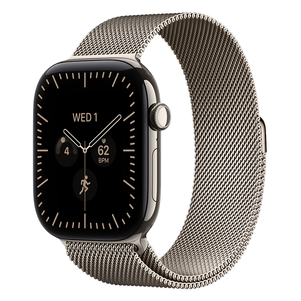APPLE Watch Series 12 GPS + Cellular 46mm Natural Titanium Case with Natural Milanese Loop Medium/ Large Smartwatch
