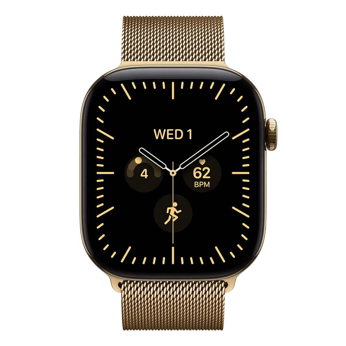 APPLE Watch Series 12 GPS + Cellular 46mm Radiant Gold Titanium Case with Radiant Gold Milanese Loop Small/Medium Smartwatch - 2