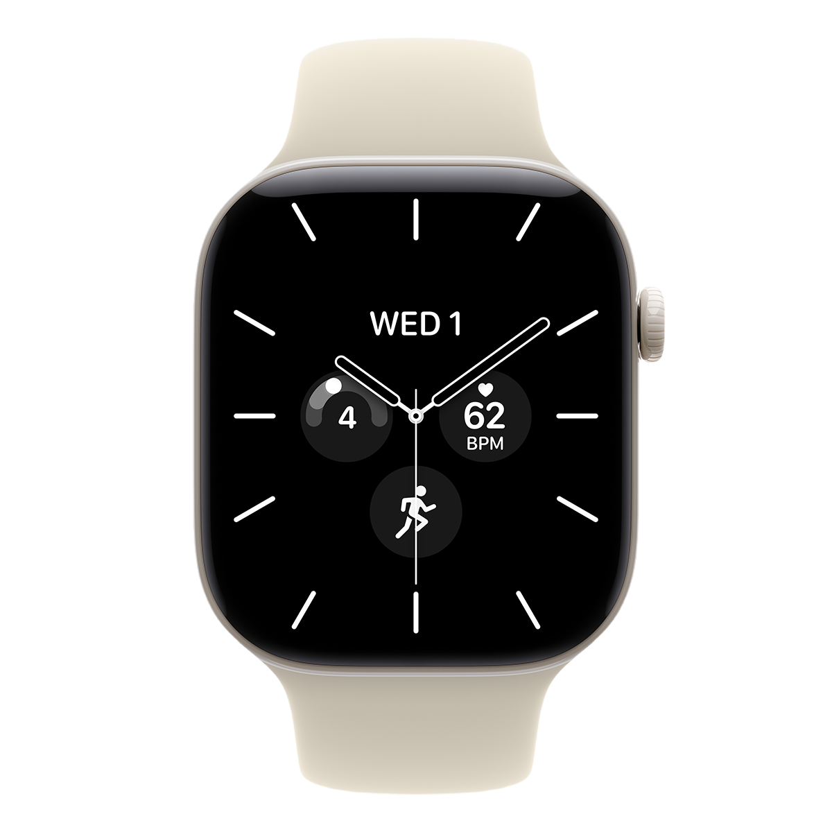 APPLE Watch Series 12 GPS + Cellular 42mm Pearl White Ceramic Case with Sand Sport Band Small/Medium Smartwatch - 2