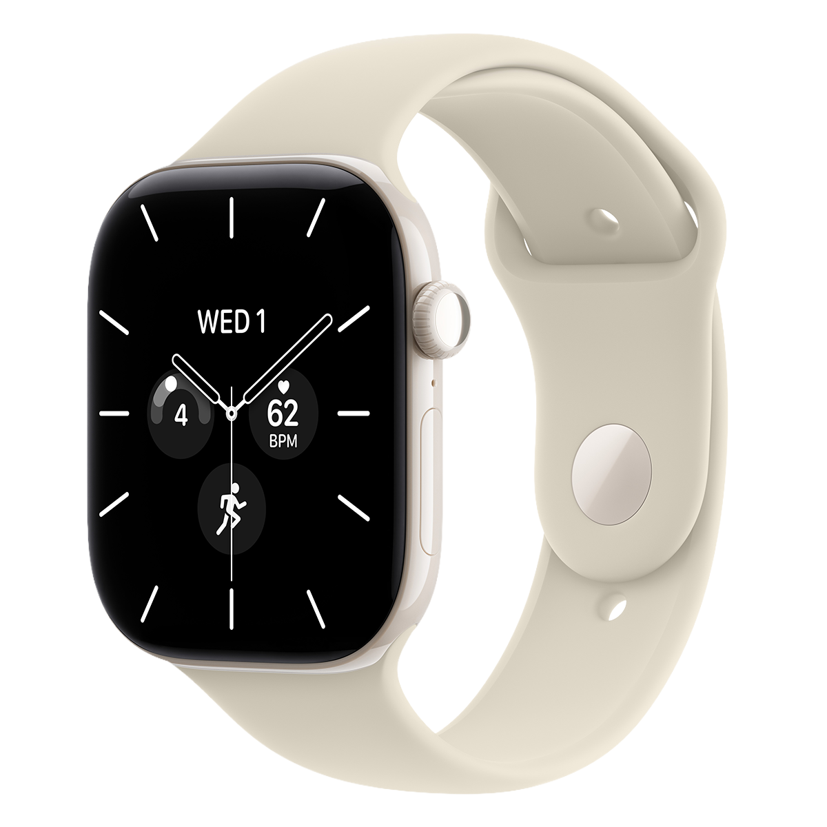 APPLE Watch Series 12 GPS + Cellular 46mm Pearl White Ceramic Case with Sand Sport Band Medium/Large Smartwatch