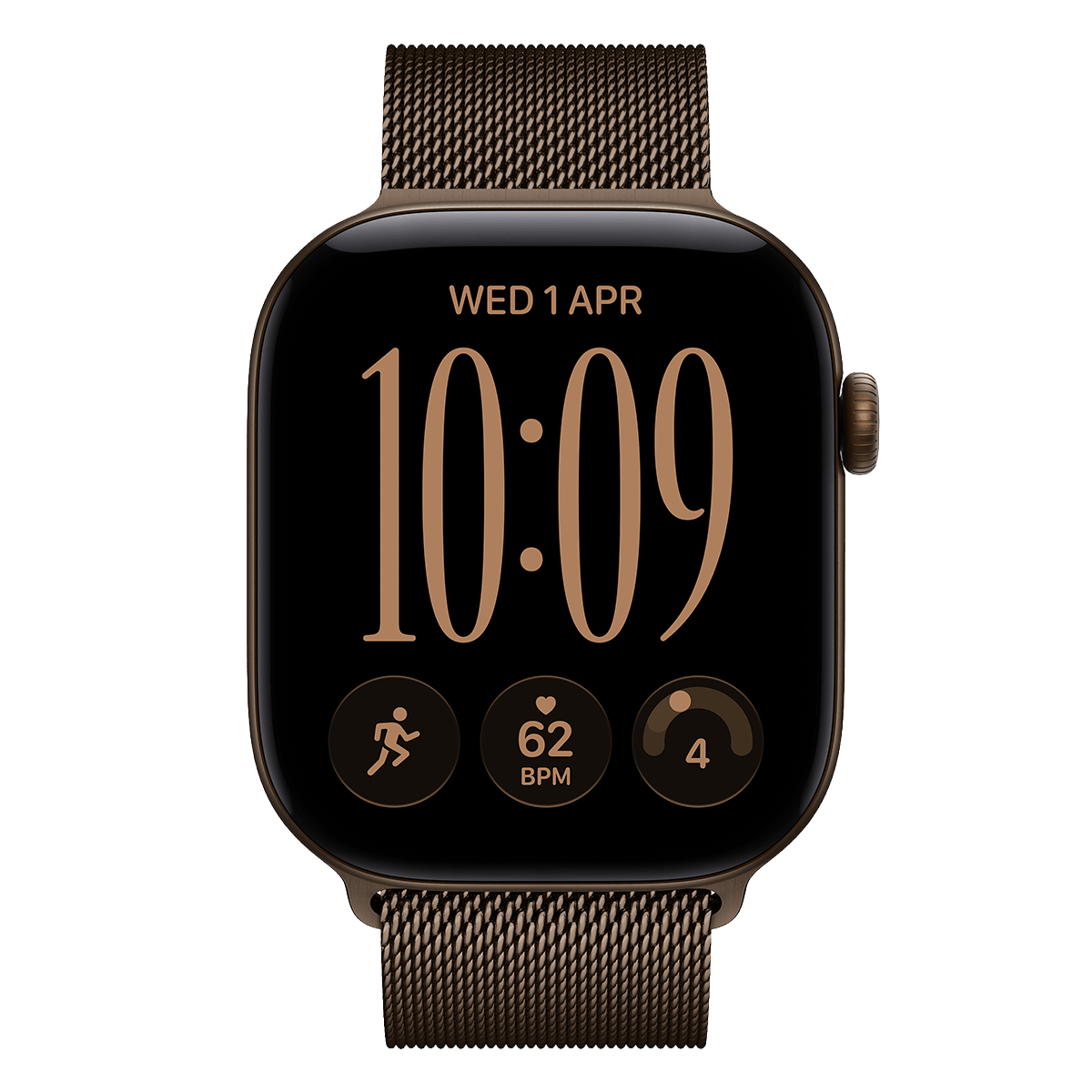 APPLE Watch Series 12 GPS 46mm Dark Bronze Aluminium Case with Dark Bronze Milanese Loop Small/Medium Smartwatch - 2