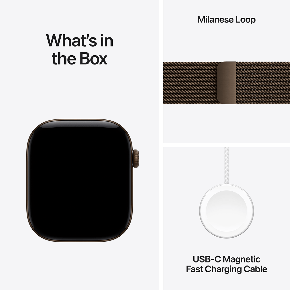 APPLE Watch Series 12 GPS 46mm Dark Bronze Aluminium Case with Dark Bronze Milanese Loop Medium/Large Smartwatch - 6