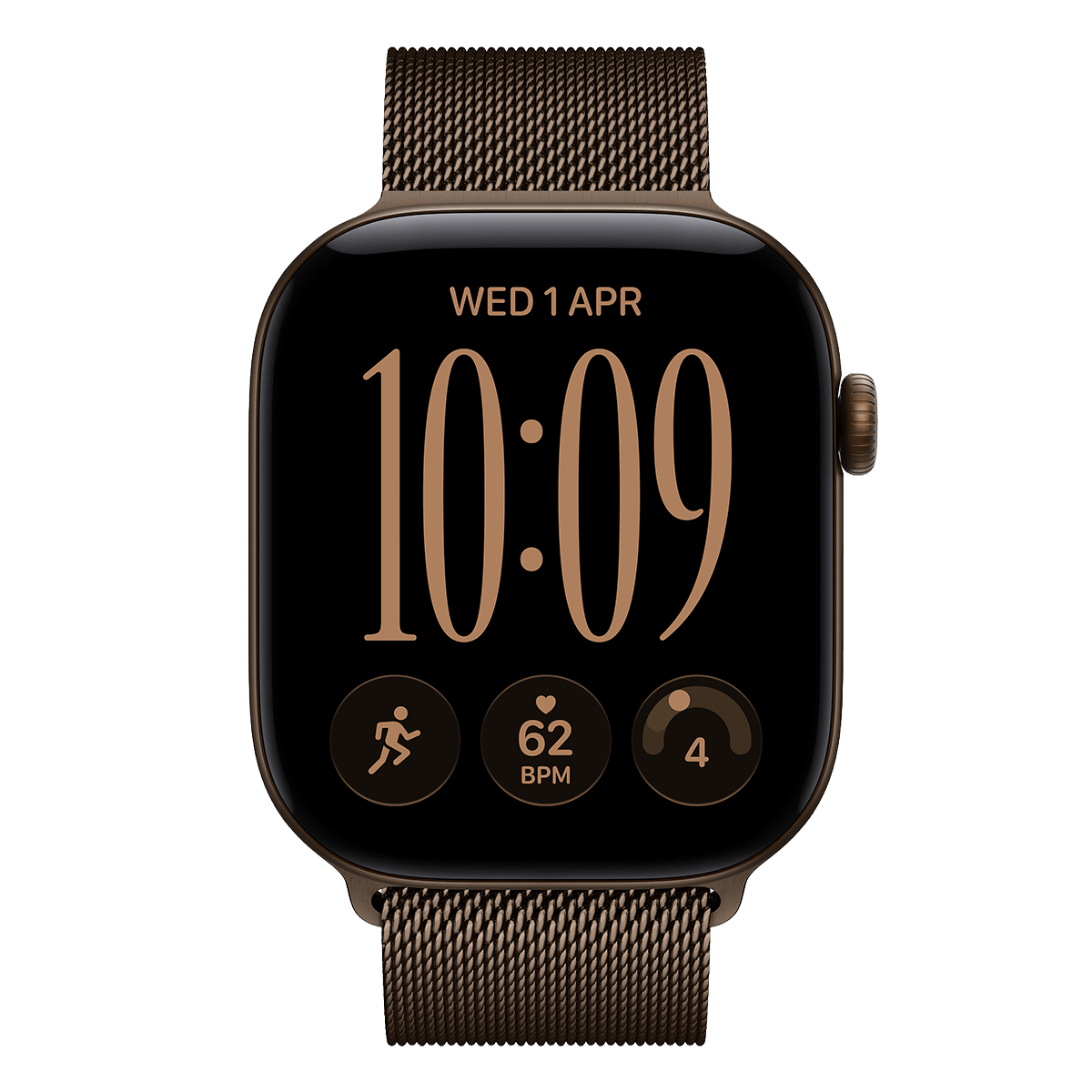 APPLE Watch Series 12 GPS + Cellular 46mm Dark Bronze Aluminium Case with Dark Bronze Milanese Loop Small/Medium Smartwatch - 2