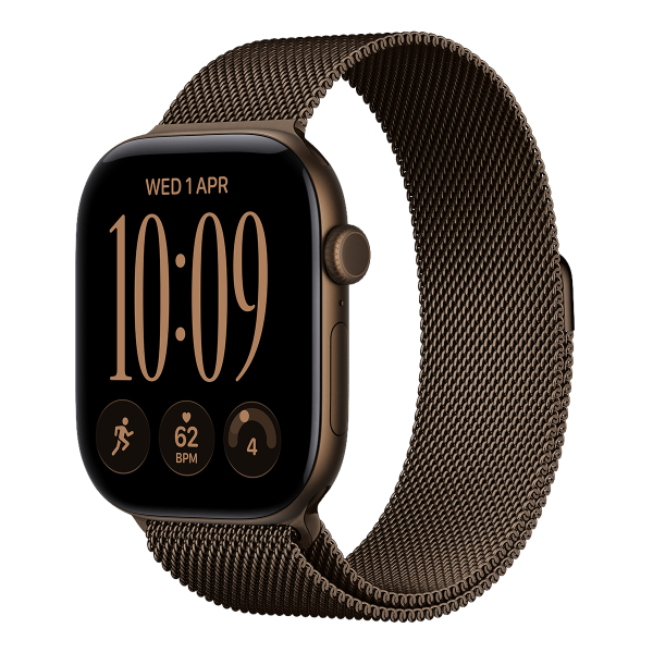 APPLE Watch Series 12 GPS + Cellular 46mm Dark Bronze Aluminium Case with Dark Bronze Milanese Loop Medium/Large Smartwatch