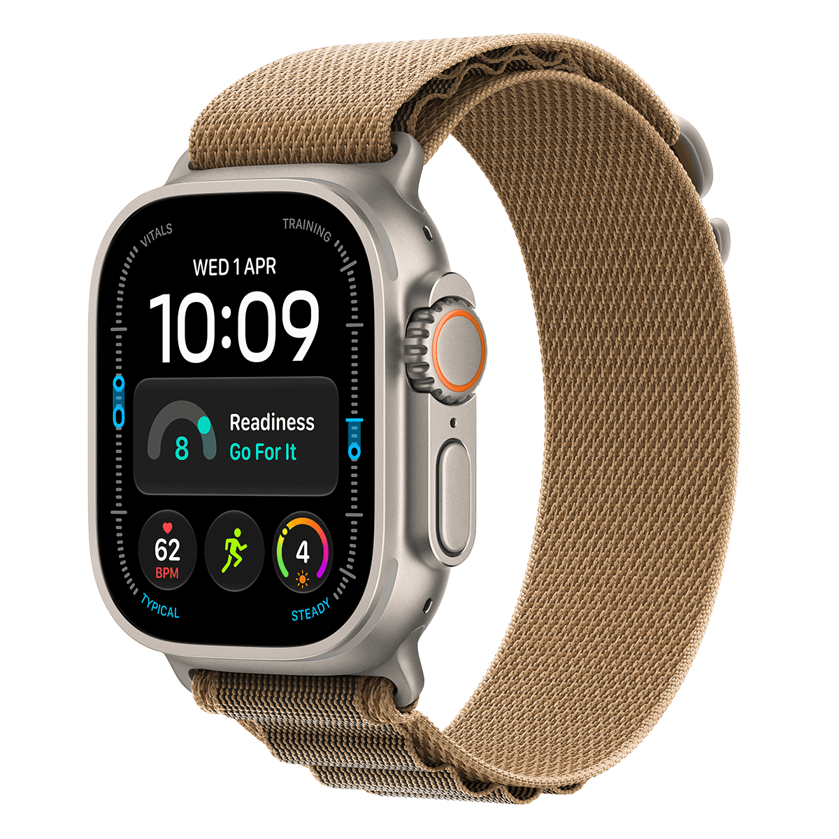 APPLE Watch Ultra 4 GPS + Cellular 49mm Natural Titanium Case with Desert Alpine Loop Small Smartwatch