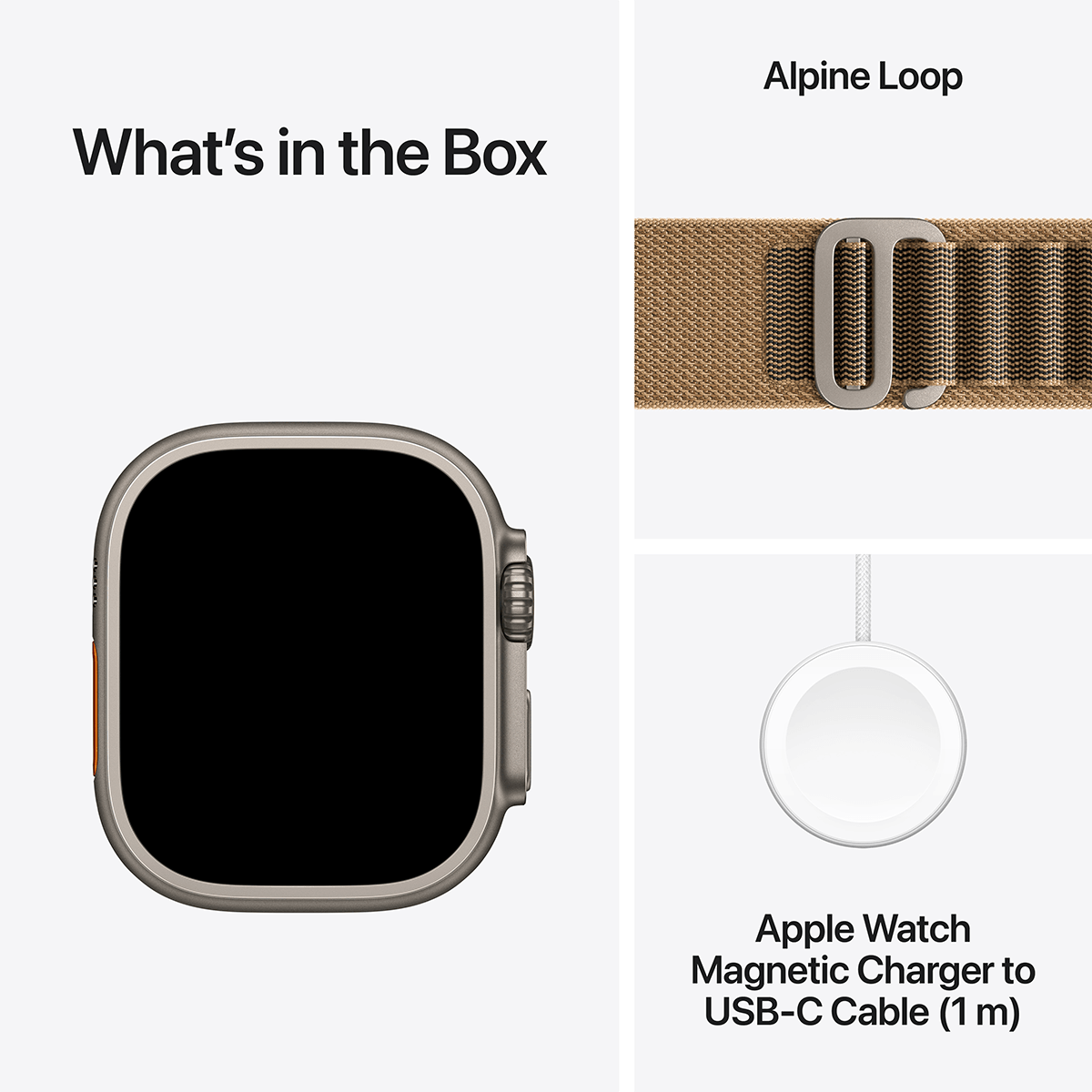APPLE Watch Ultra 4 GPS + Cellular 49mm Natural Titanium Case with Desert Alpine Loop Small Smartwatch - 6
