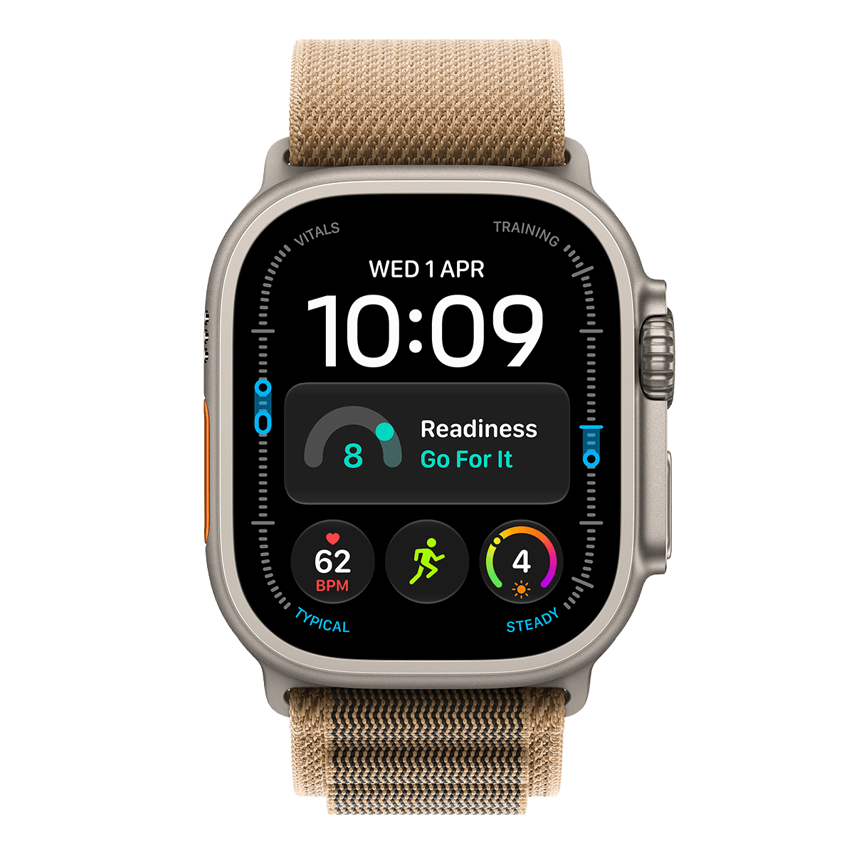 APPLE Watch Ultra 4 GPS + Cellular 49mm Natural Titanium Case with Desert Alpine Loop Large Smartwatch - 2