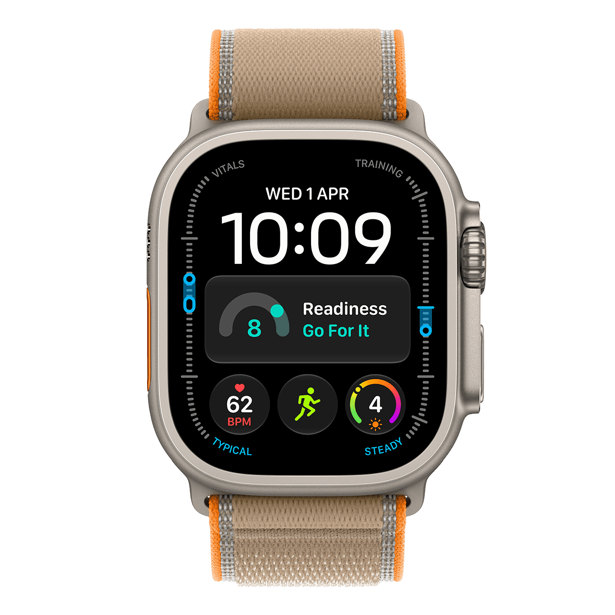 APPLE Watch Ultra 4 GPS + Cellular 49mm Natural Titanium Case with Sand Trail Loop Medium/Large Smartwatch - 2